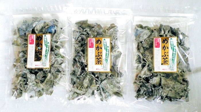 画像1: 【ポスト投函】めかぶ茶６０ｇ ３袋 約６０杯  簡単 お湯を注げば出来上がり！ 玉子スープめかぶ 乾燥 スープ 熱中症対策 食物繊維・フコイダンを含む健康茶